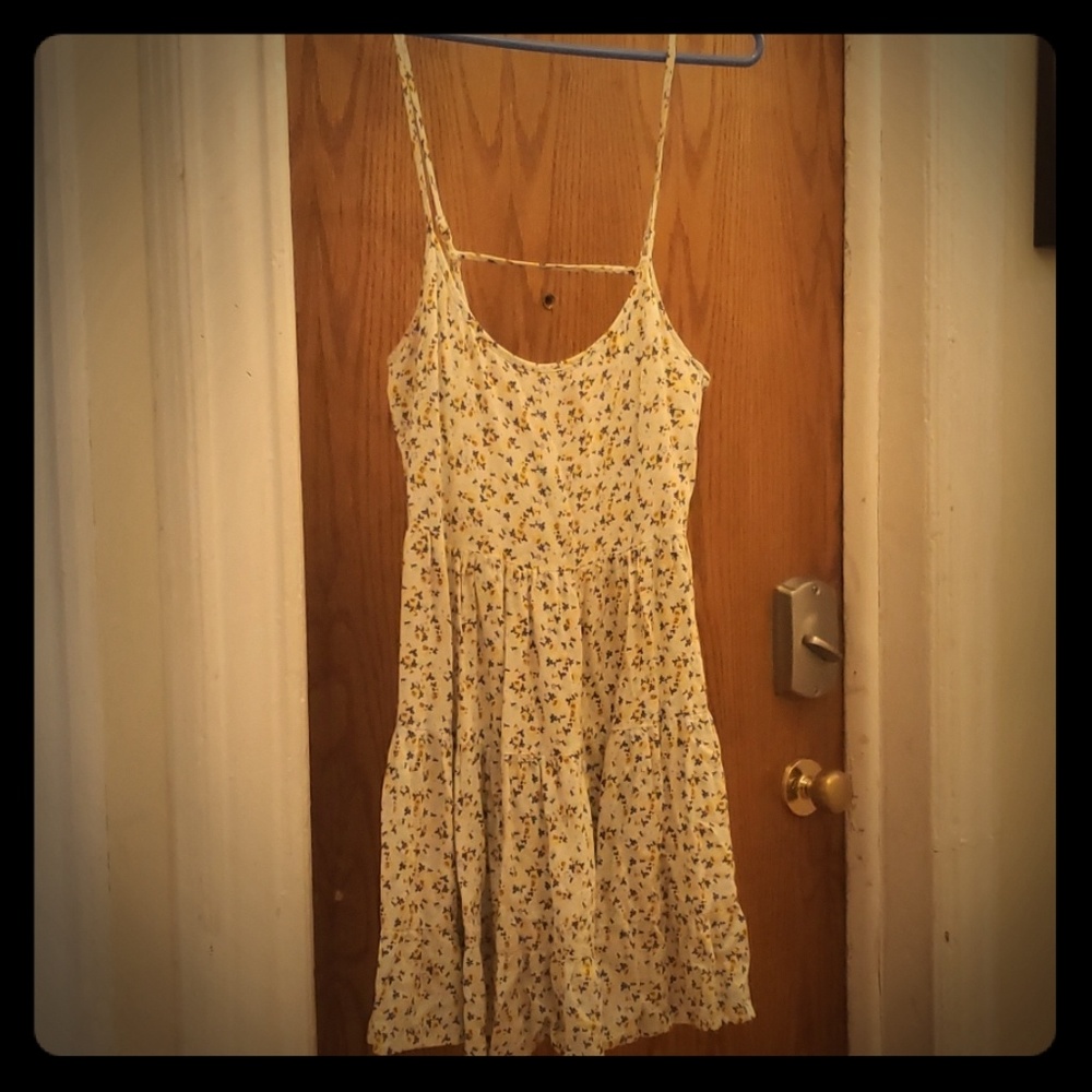 Yellow flower summer dress